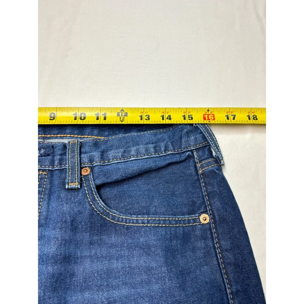Levi's 501 Mens Dark Wash Button Fly Straight Leg‎ Jeans W32 L29